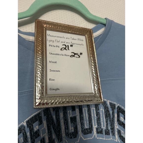 Pittsburgh Penguins Women's Tee Light Blue Short Sleeve 100% Cotton Top Size XL - Picture 9 of 10